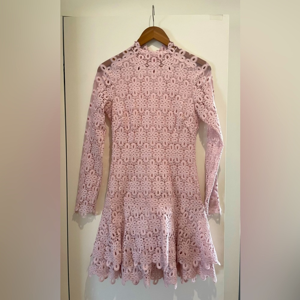 Jonathan Simkhai Guipure Lace Dress, Pastel Pink, Size 4, seen on Taylor Swift!